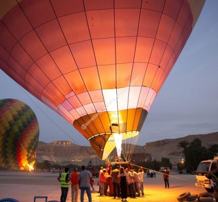 Hot air balloon in luxor Egypt