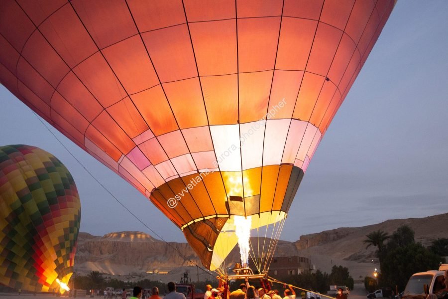 Hot air balloon in luxor Egypt